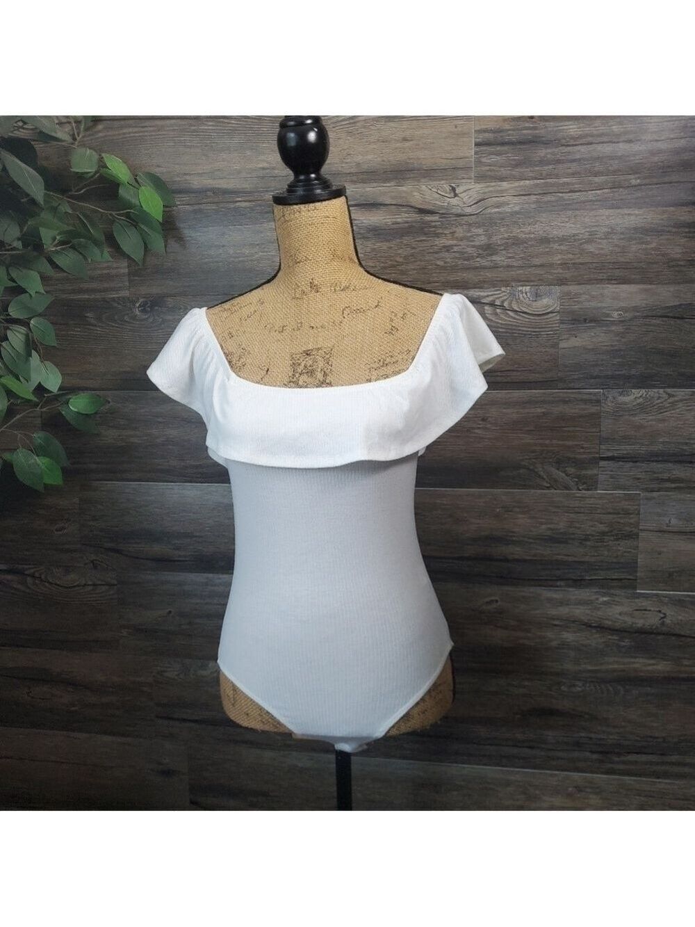 Sunset & Sixth Ruffle Off Shoulder Bodysuit Extra Small